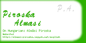 piroska almasi business card